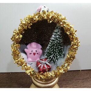 Cleffa Christmas Ornament Handmade OOAK Shatterproof Miniature Pokemon Anime O6